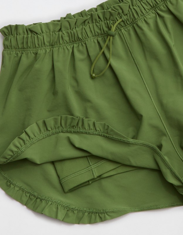 OFFLINE By Aerie 2" Ruffle Hot Stuff Short - Olive Moss