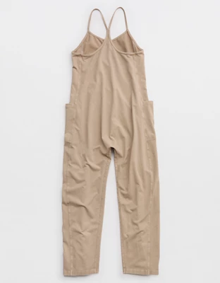 OFFLINE By Aerie OG Cotton Racerback Jumpsuit - Stone Harbor