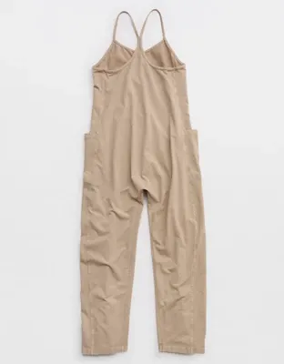 OFFLINE By Aerie OG Cotton Racerback Jumpsuit - Stone Harbor