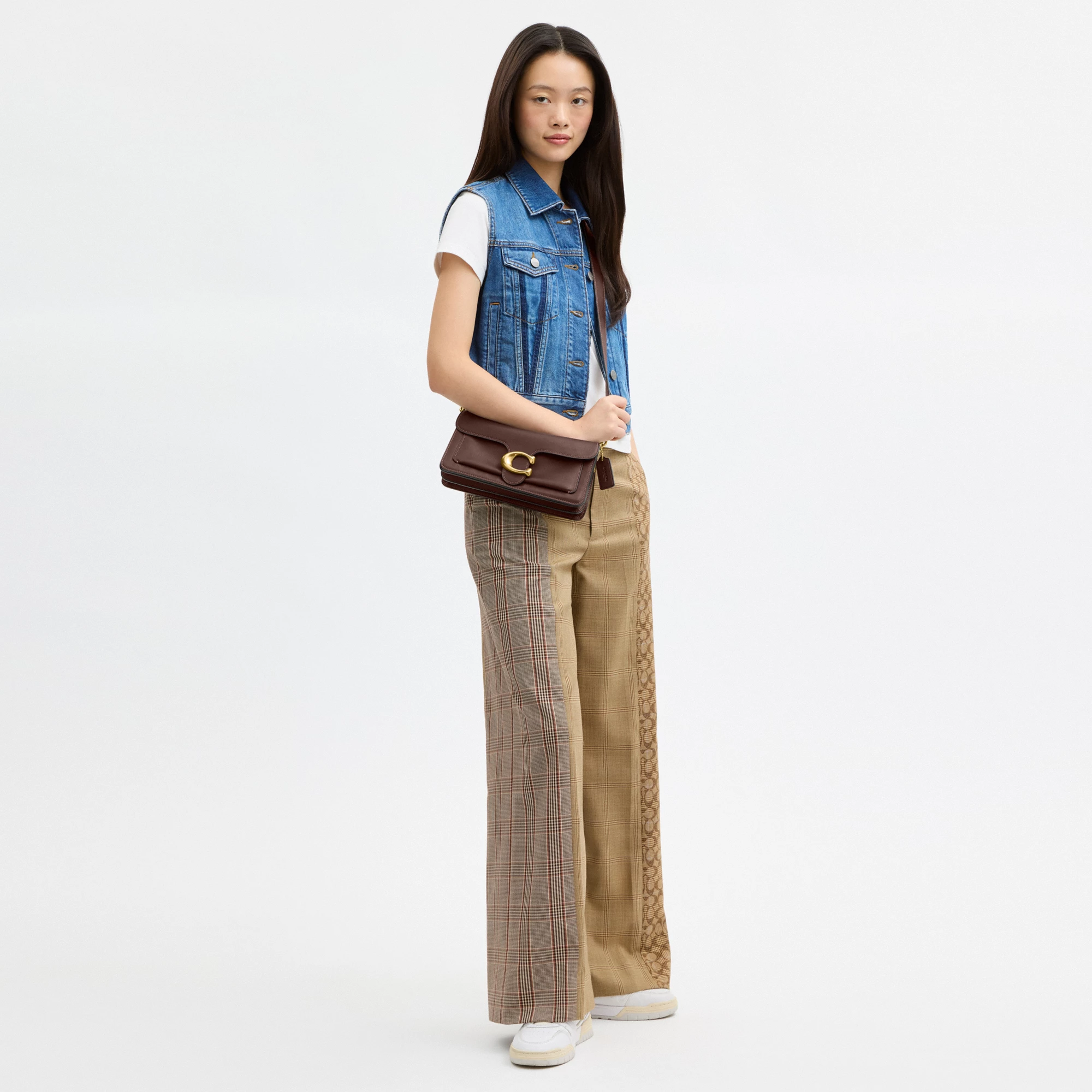 COACH®,Tabby Shoulder Bag 26,Leather,Shoulder Bag,Logo,Metal,Compact,Brass,Casual,Brown