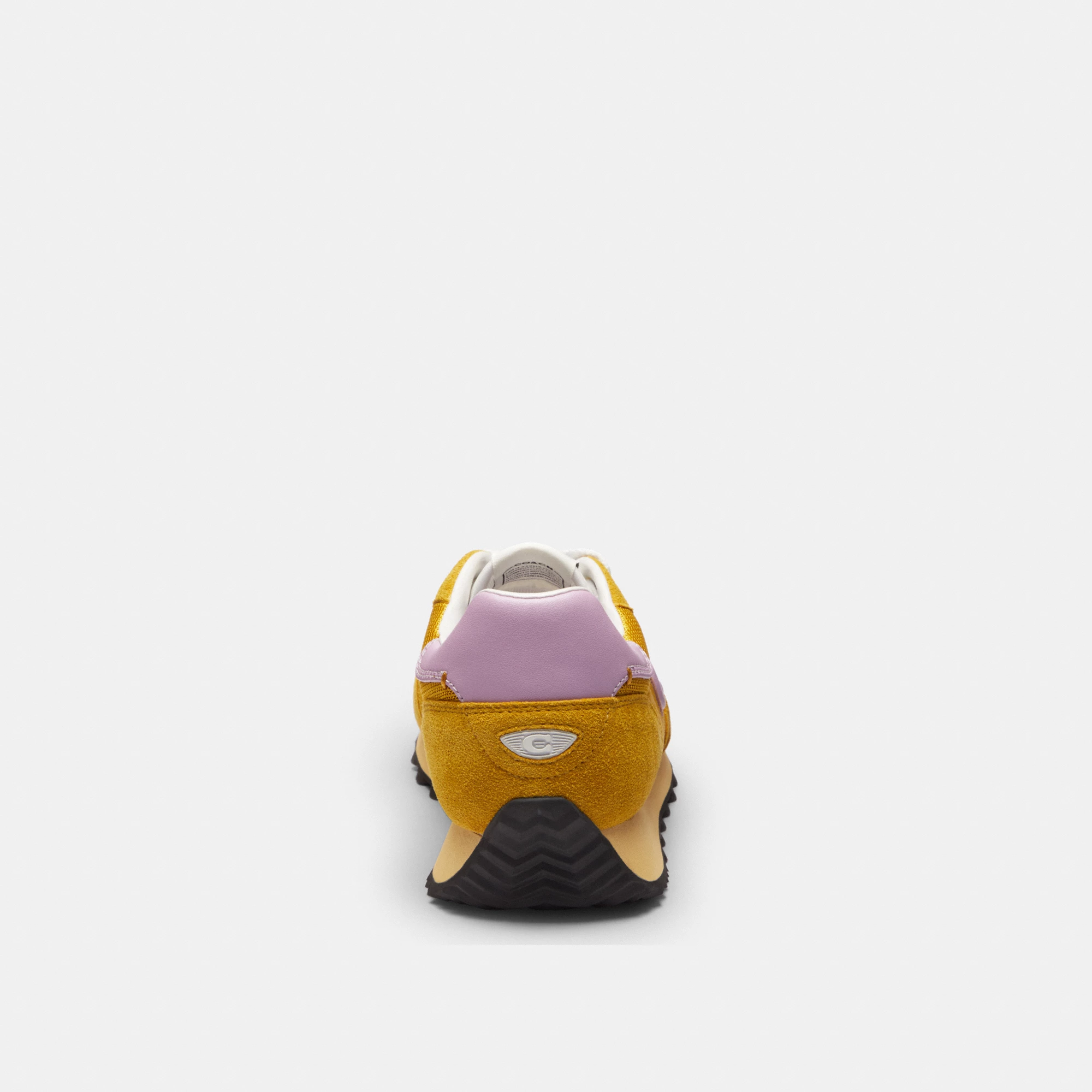 COACH®,Retro Runner,Rubber,Recycled Polyester,Mesh,Suede,Activewear,Fabric,Logo,Color Block,Sustainable,Pull Tab,Breathabl...,Mustard,Alternate View