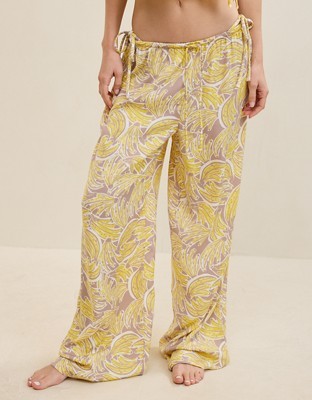 Aerie Satin Pant - Pebble