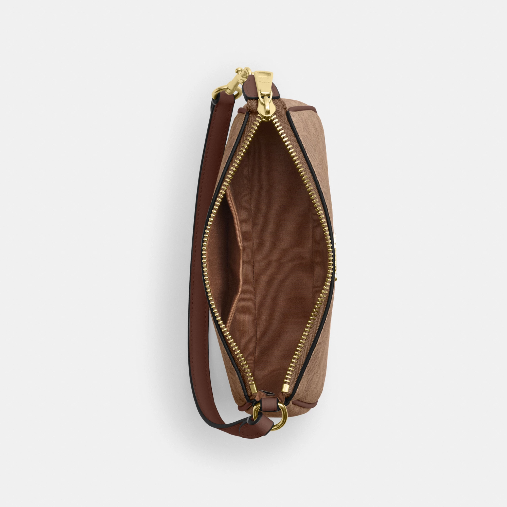 COACH®,Nolita 19 In Signature Canvas,Canvas,Shoulder Bag,Metal,Casual,Brown,Inside View,Top View