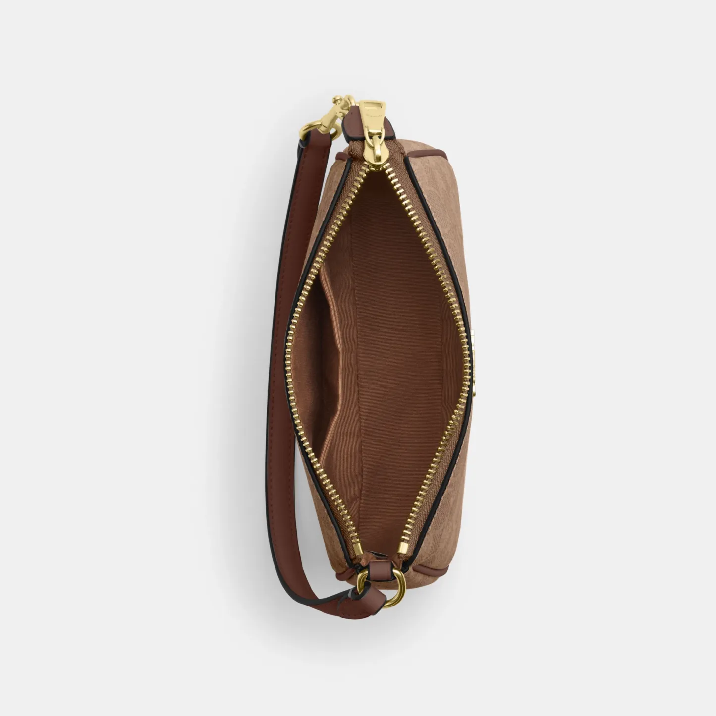 COACH®,Nolita 19 In Signature Canvas,Canvas,Shoulder Bag,Metal,Casual,Brown,Inside View,Top View