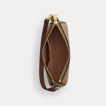 COACH®,Nolita 19 In Signature Canvas,Canvas,Shoulder Bag,Metal,Casual,Brown,Inside View,Top View