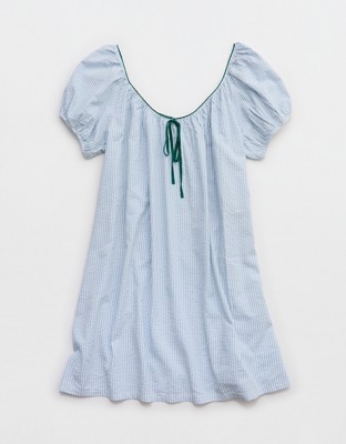 Aerie Seersucker Nightie - Monaco Blue