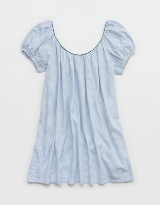 Aerie Seersucker Nightie - Monaco Blue