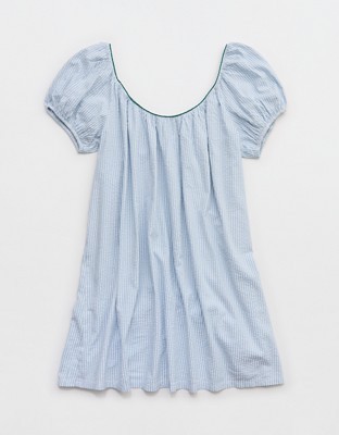 Aerie Seersucker Nightie - Monaco Blue