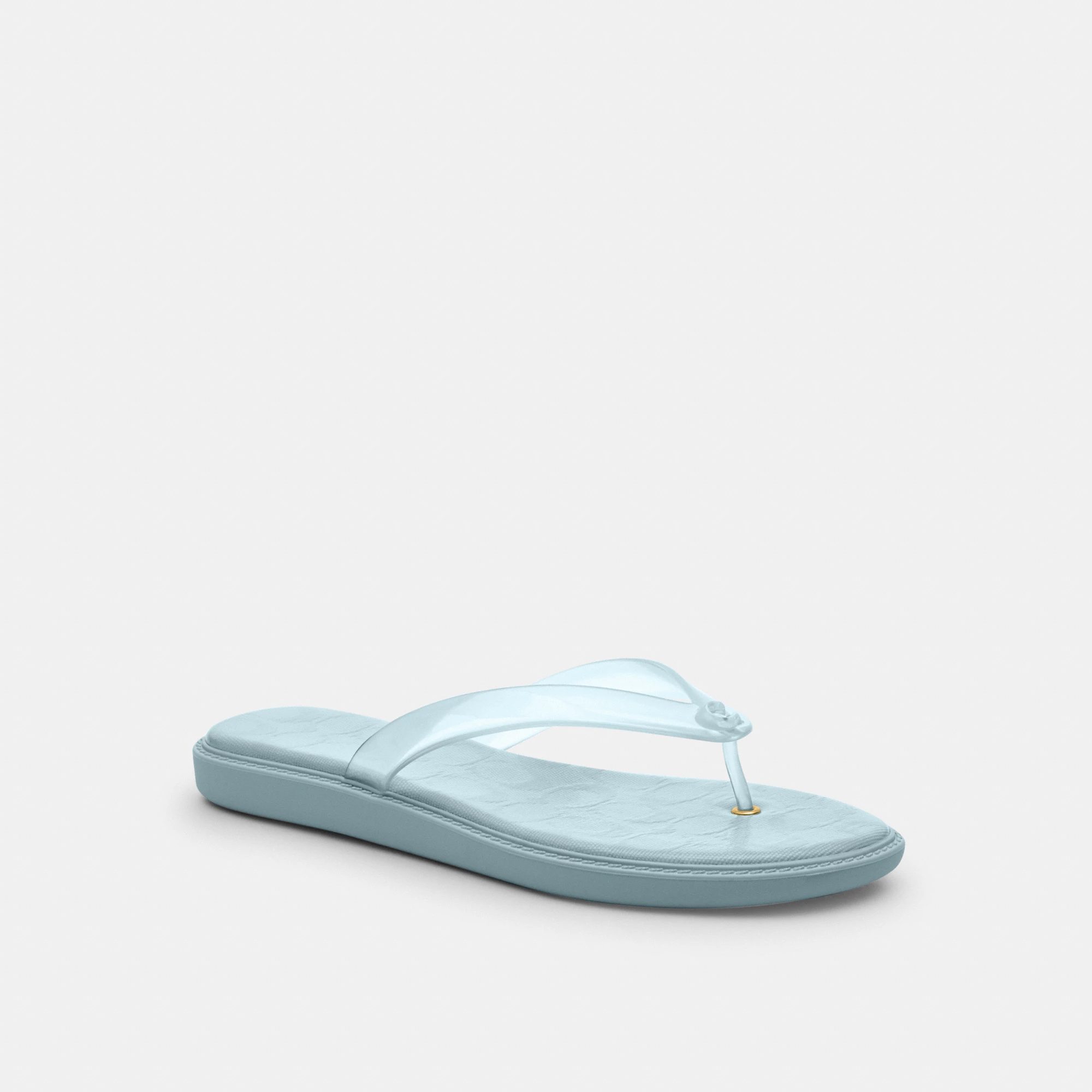 COACH®,Jelly Flip Flop In Signature,,Front View