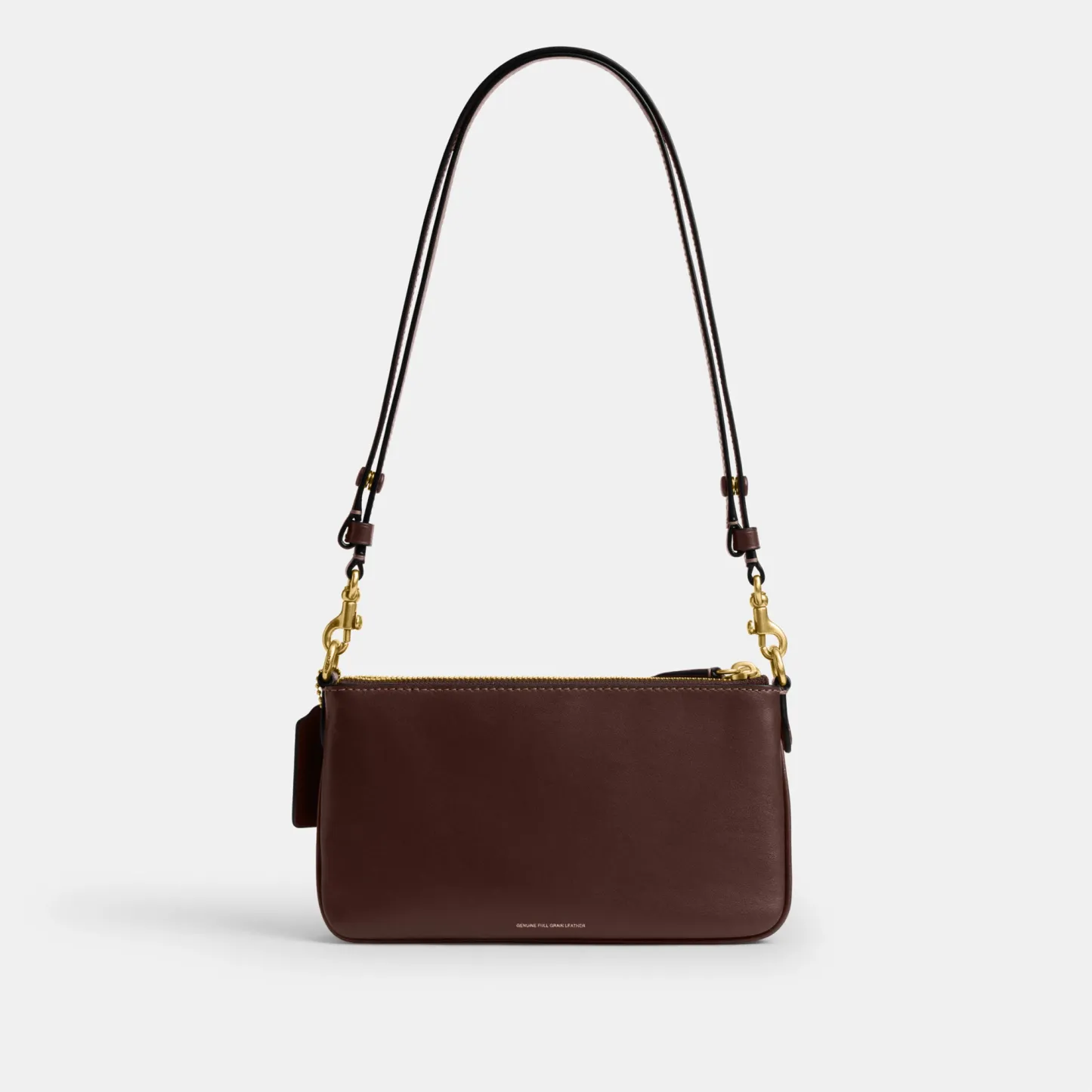 COACH®,Audrey Crossbody Bag,Recycled Polyester,Leather,Lining Recycled Polyester,Shoulder Bag,Metal Material,Metal,Pendant...,Brown,Back View