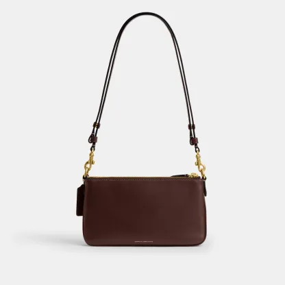 COACH®,Audrey Crossbody Bag,Recycled Polyester,Leather,Lining Recycled Polyester,Shoulder Bag,Metal Material,Metal,Pendant...,Brown,Back View