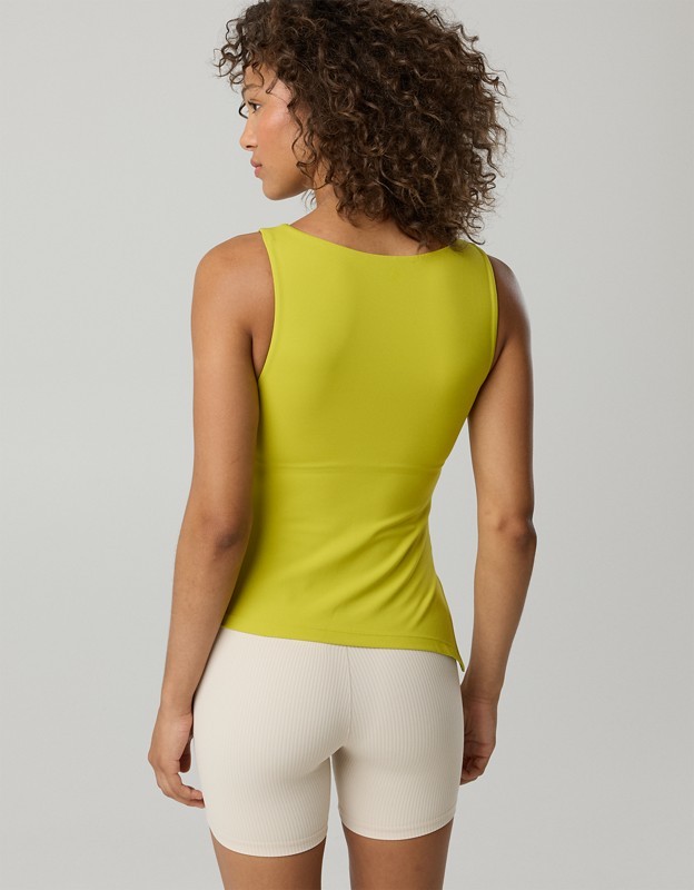 OFFLINE By Aerie Real Me XTRA Asymmetrical Tank Top - Lime Slush