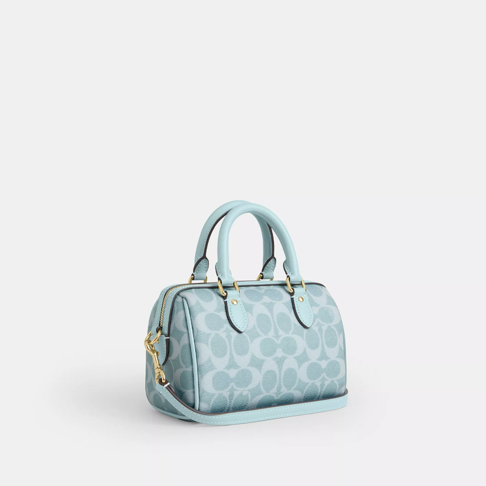 Coathtch Mini Rowan Crossbody Bag In Signature Canvas (Light Blue)