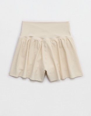 OFFLINE By Aerie Real Me Seersucker Crossover Flowy Short - Cake Batter