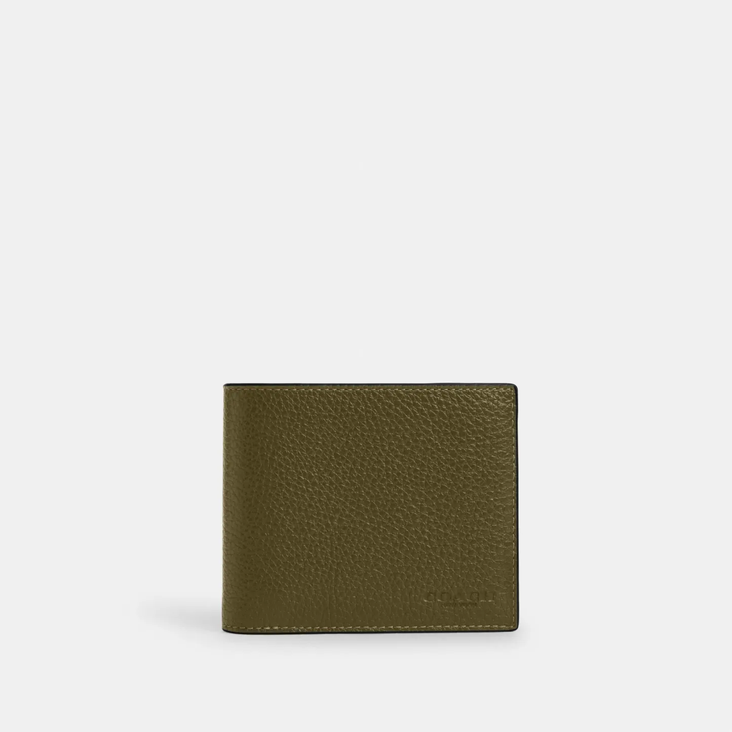 COACH®,3-In-1 Wallet,Leather,Bi Fold,Casual, Father's Day,Olive,Front View