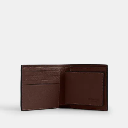 COACH®,3-In-1 Wallet,Leather,Bi Fold,Casual, Father's Day,,Interior View