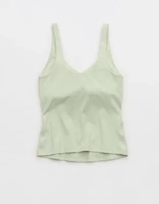 OFFLINE By Aerie Real Me Low Key Tank Top - Aloe