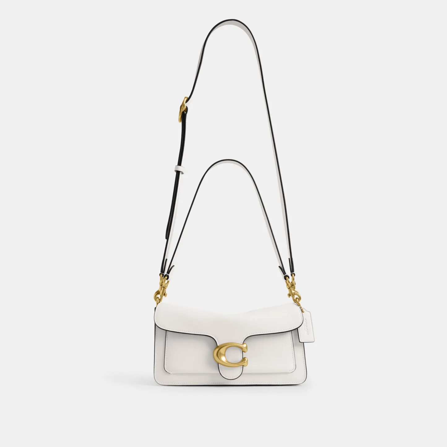 COACH®,Tabby Shoulder Bag 26,Leather,Shoulder Bag,Logo,Metal,Compact,Brass,Casual,White
