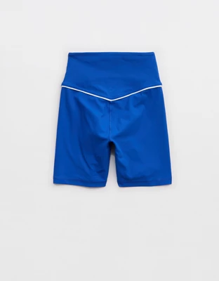 OFFLINE By Aerie Real Me XTRA High Waisted 5" Rib Piping Bike Short - Cobalt Jewel