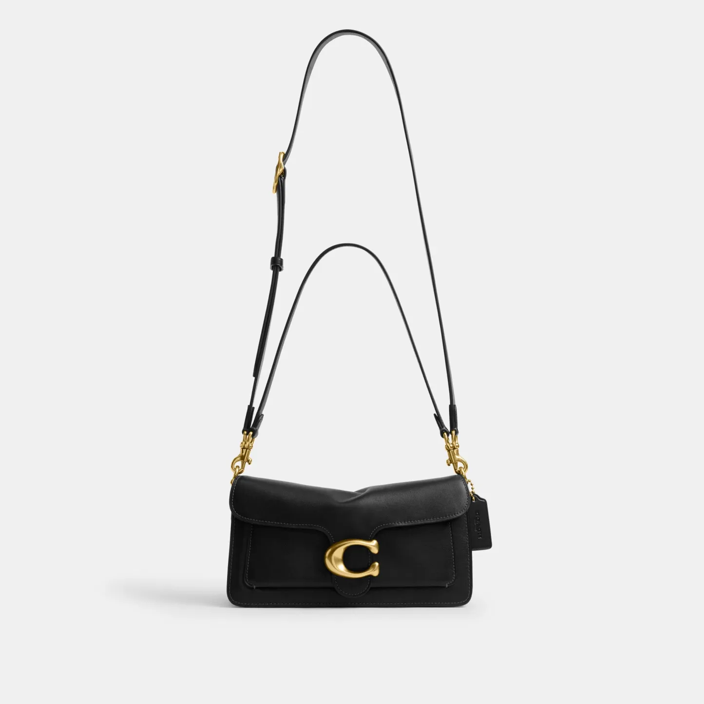COACH®,Tabby Shoulder Bag 26,Leather,Shoulder Bag,Logo,Metal,Compact,Brass,Casual,Black