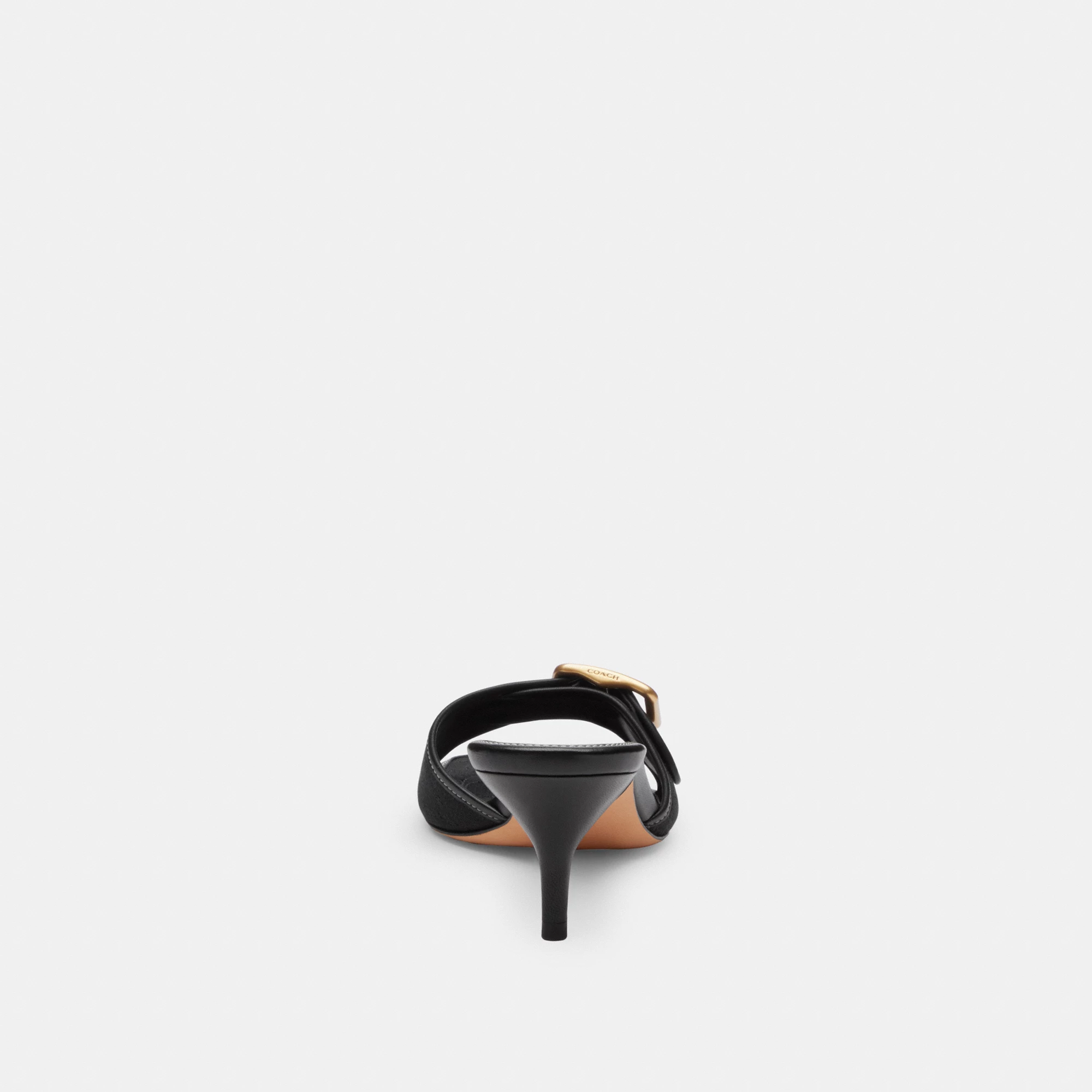 COACH®,Margot Sandal In Signature Jacquard,Recycled Cotton,Recycled Polyester,Leather,Slides,Fabric,Piping,Logo,Sustainabl...,Black,Alternate View