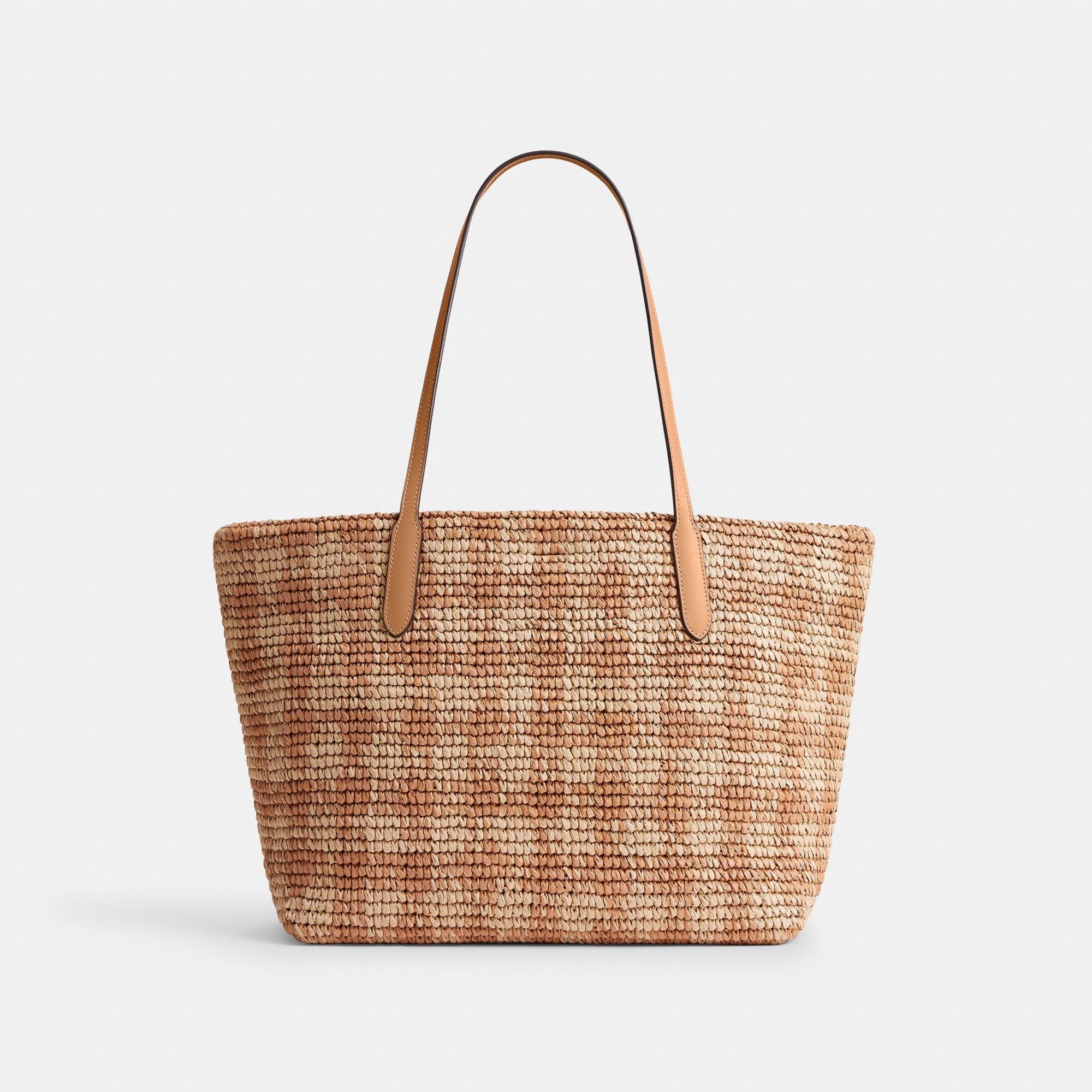 COACH®,City Tote Bag With Gingham Print,,Back View