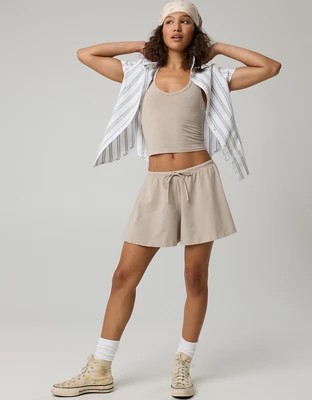 OFFLINE By Aerie OG Cotton Flowy Short - Stone Harbor