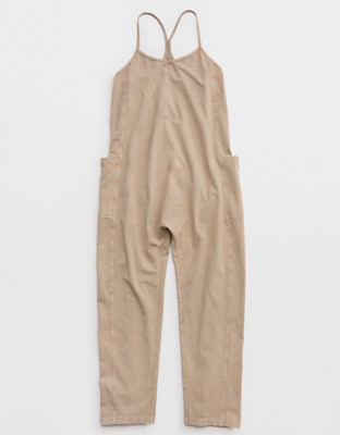 OFFLINE By Aerie OG Cotton Racerback Jumpsuit - Stone Harbor