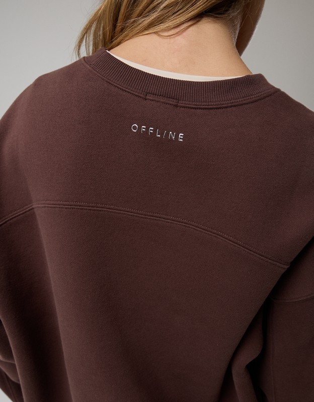 OFFLINE By Aerie Cloud Fleece Oversized Crewneck Sweatshirt - Relic