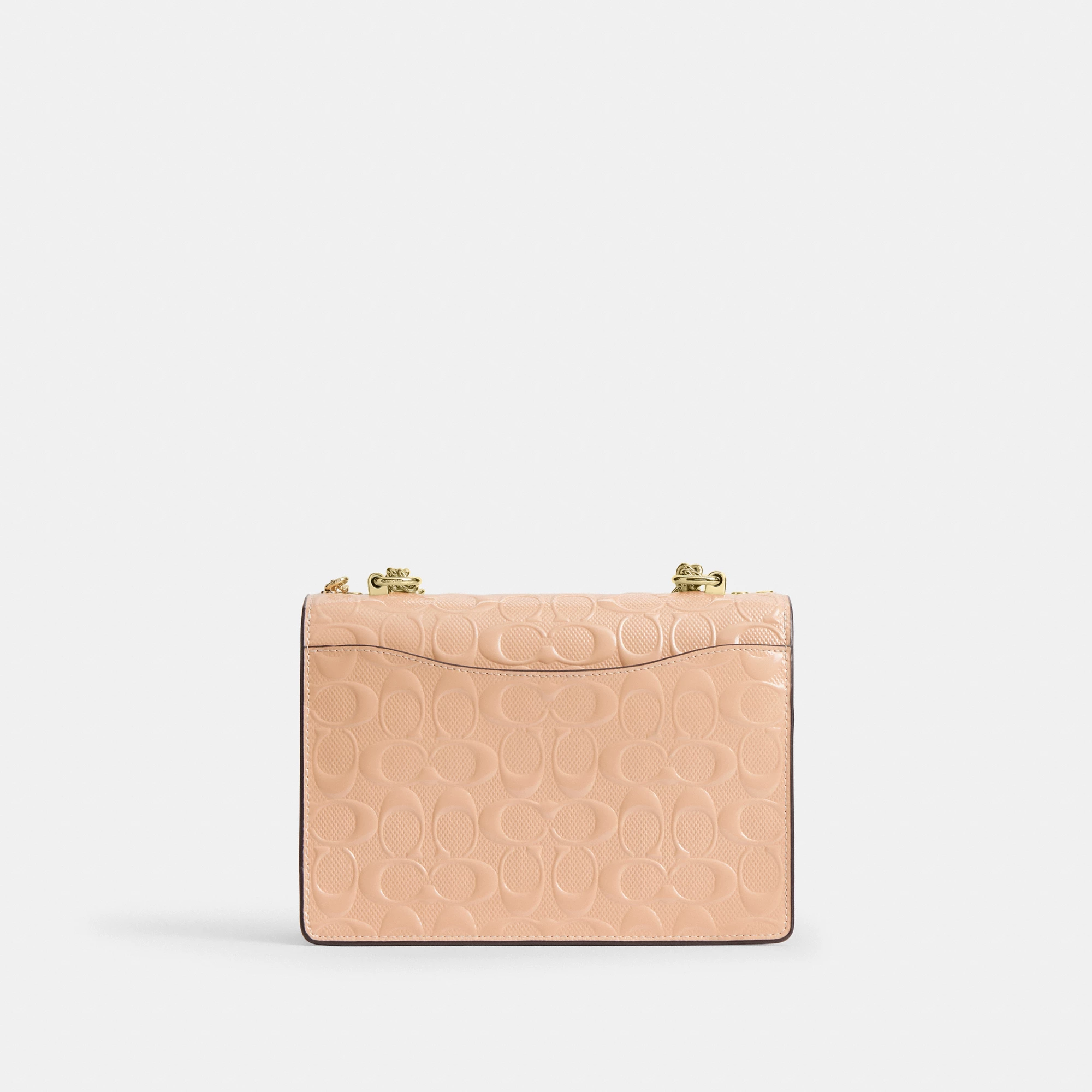 COACH®,Klare Crossbody Bag In Signature Leather,Blush,Back View