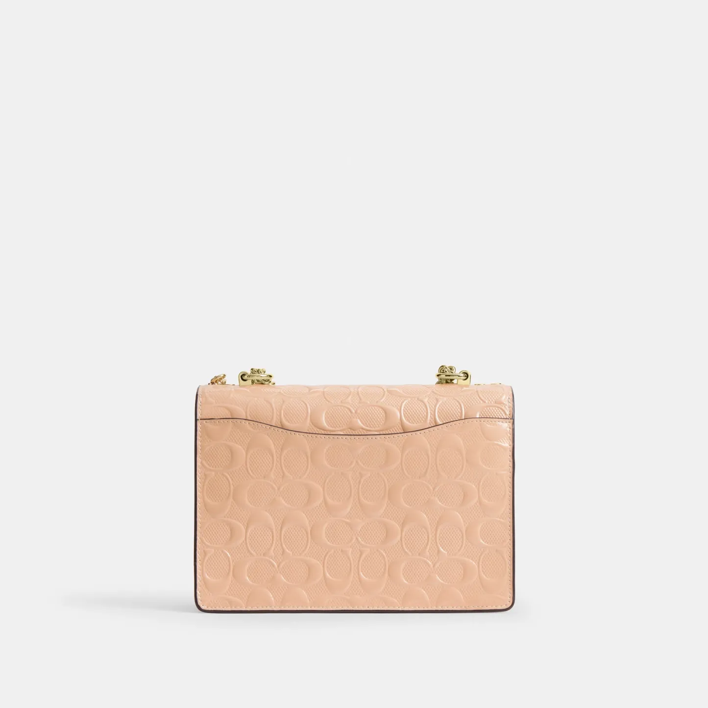 COACH®,Klare Crossbody Bag In Signature Leather,Blush,Back View