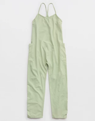 OFFLINE By Aerie OG Cotton Racerback Jumpsuit - Aloe