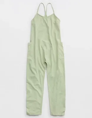 OFFLINE By Aerie OG Cotton Racerback Jumpsuit - Aloe