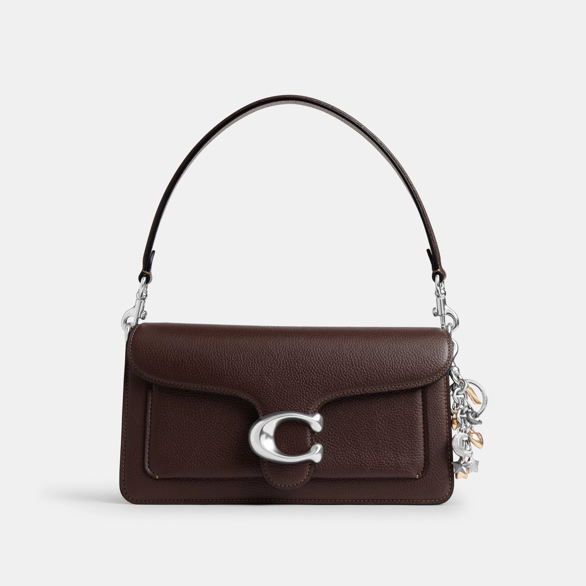 COACH®,Star Cluster Bag Charm,Bag Charm,Crystal,Metal Material,Logo,3D Embellishment,Gold Metal,Cream,Angle View