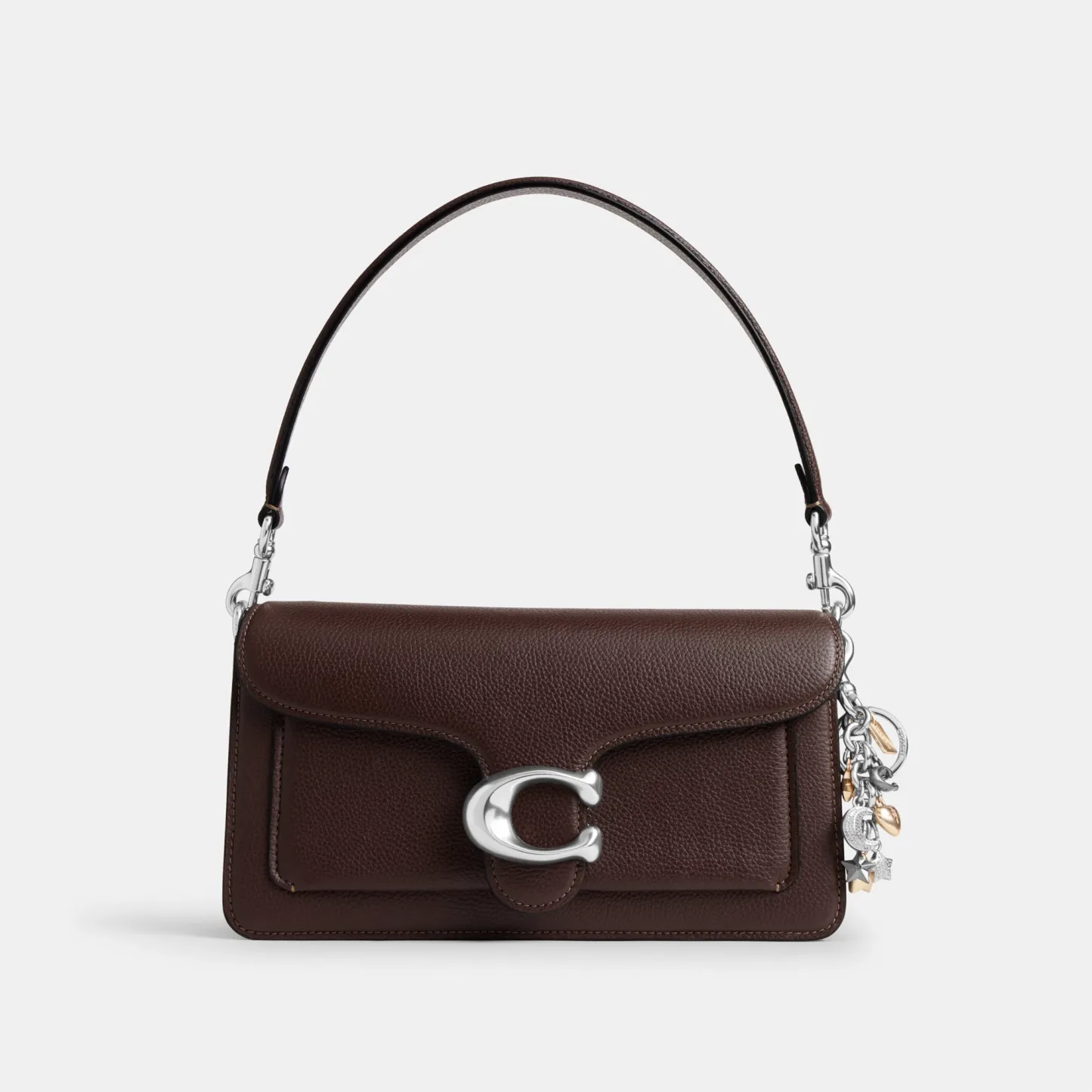 COACH®,Star Cluster Bag Charm,Bag Charm,Crystal,Metal Material,Logo,3D Embellishment,Gold Metal,Cream,Angle View