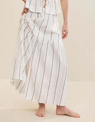 Aerie Beach Texture Maxi Skirt - Soft Muslin