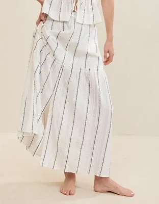 Aerie Beach Texture Maxi Skirt - Soft Muslin