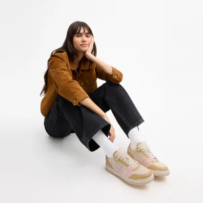 COACH®,Soho Sneaker With Patent Signature,Rubber,EVA,Recycled Polyester,Canvas,Leather,Polyester,Low Top,Casual,Fabric,Pla...,Multi Color,Detail View