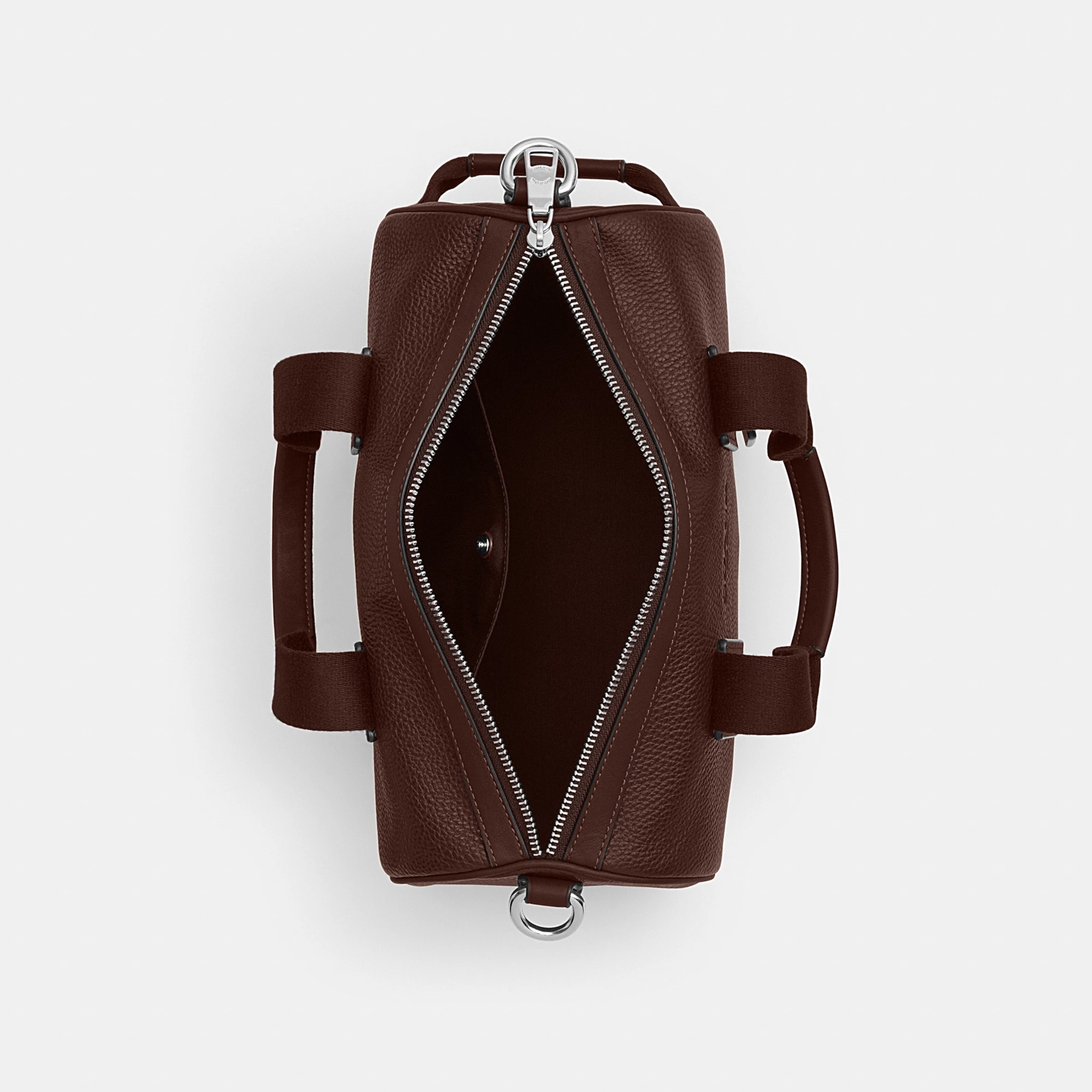 COACH®,Explorer Duffle Bag 28,Leather,Duffle Bag,Logo,Father's Day,Brown,Inside View,Top View