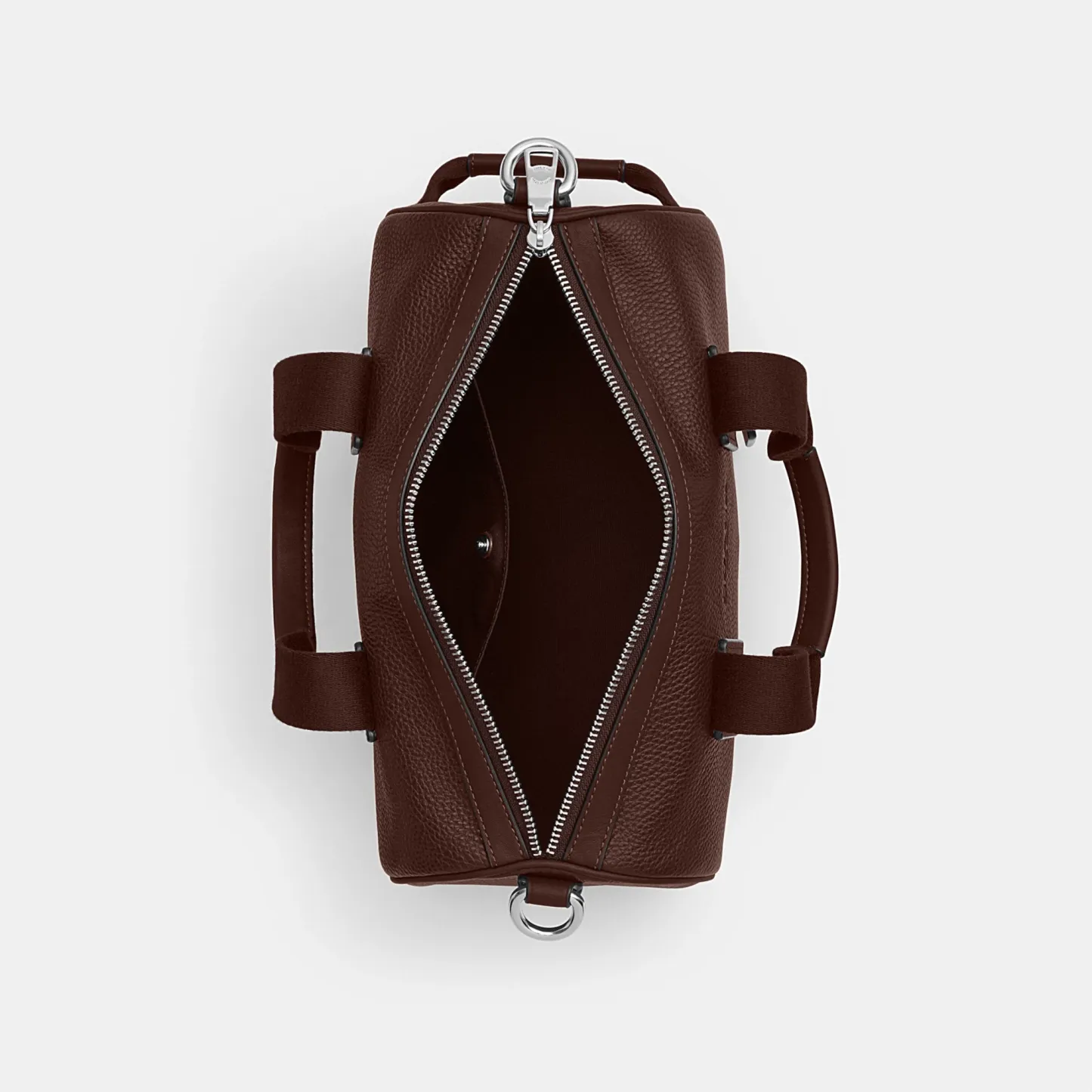 COACH®,Explorer Duffle Bag 28,Leather,Duffle Bag,Logo,Father's Day,Brown,Inside View,Top View