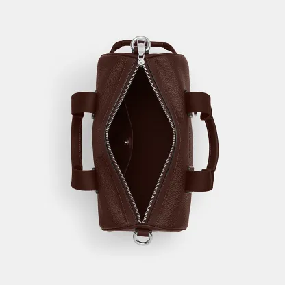 COACH®,Explorer Duffle Bag 28,Leather,Duffle Bag,Logo,Father's Day,Brown,Inside View,Top View