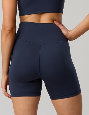 OFFLINE By Aerie Real Me Crossover High Waisted 5" Bike Short - Steel Blue