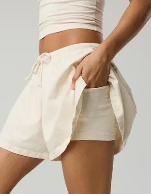 OFFLINE By Aerie OG Cotton Flowy Short - Heather Frost