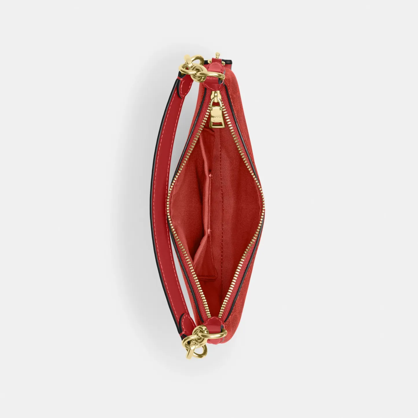 COACH®,Mini Payton Bag In Signature Canvas,Lining Leather,Polyester,Leather,Canvas,Lining Recycled Polyester,Recycled Poly...,Red,Inside View,Top View