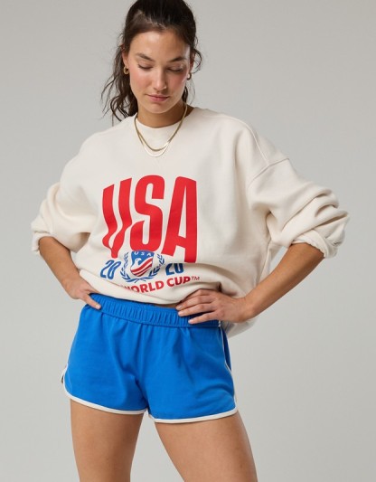 FWC26™ OFFLINE By Aerie Cloud Fleece Oversized Crewneck Sweatshirt - Natural