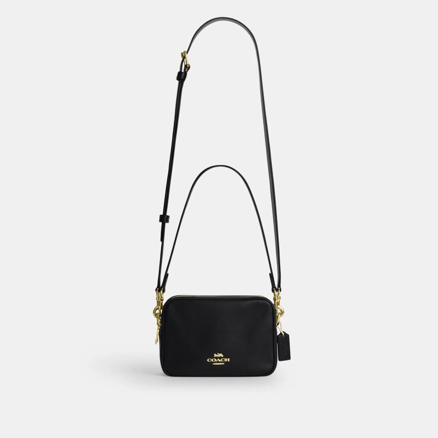 COACH®,Mini Carey Crossbody Bag,Leather,Recycled Polyester,Crossbody,Logo,Metal,Casual,Black
