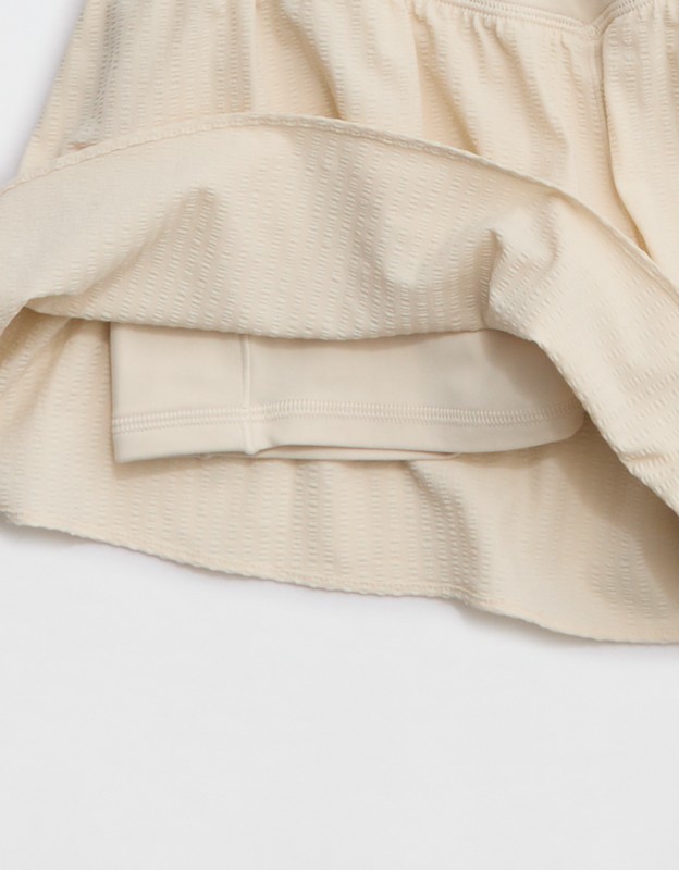 OFFLINE By Aerie Real Me Seersucker Crossover Flowy Short - Cake Batter