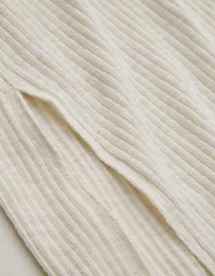 Aerie Textured Rib Tunic Tank Top - Soft Muslin