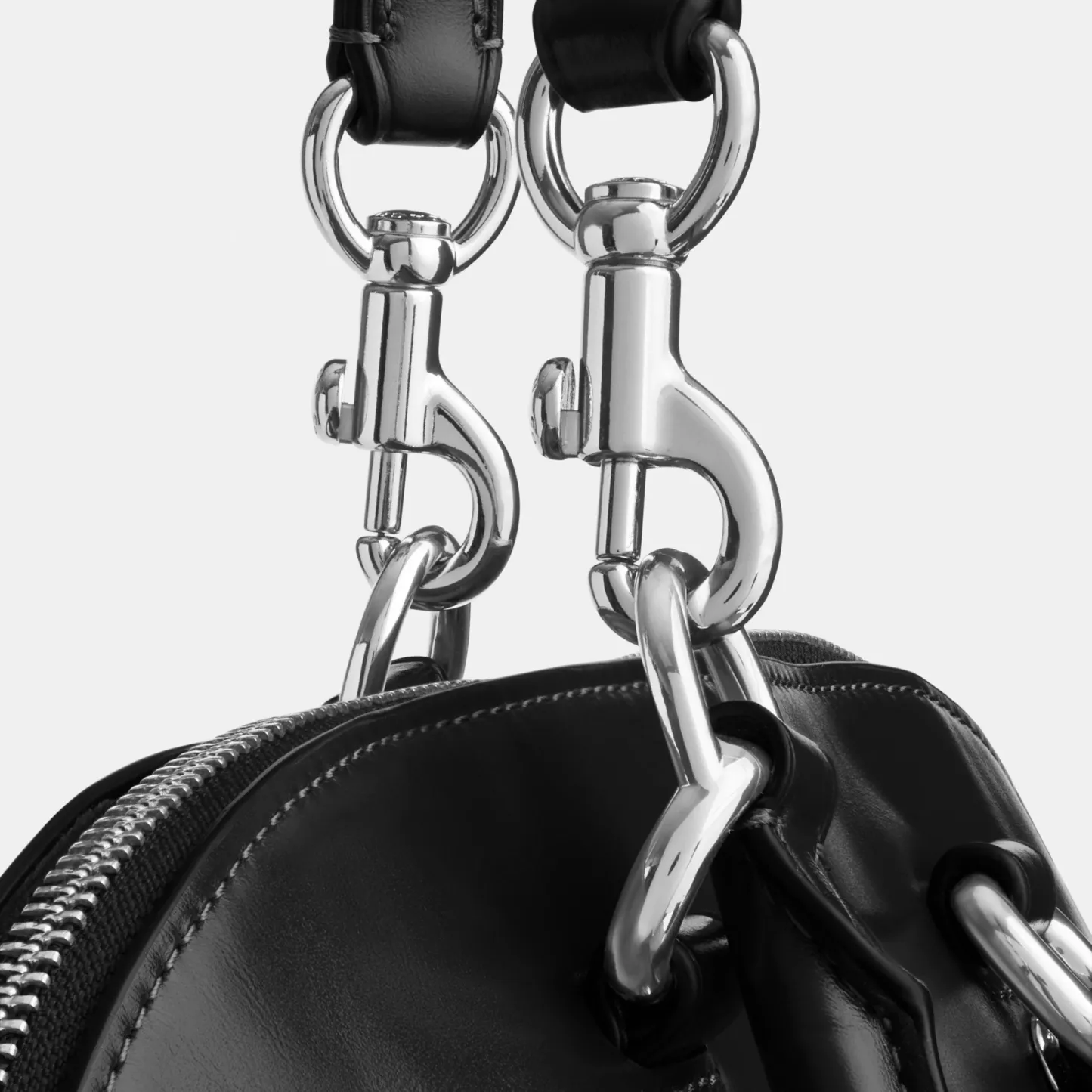 COACH®,Lara Satchel Bag,Recycled Polyester,Satchel,Logo,Metal,Casual,Black,Closer View