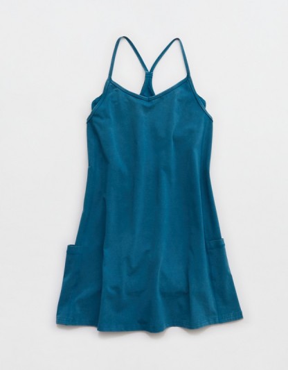 OFFLINE By Aerie OG Cotton Racerback Mini Dress - Twilight Blue